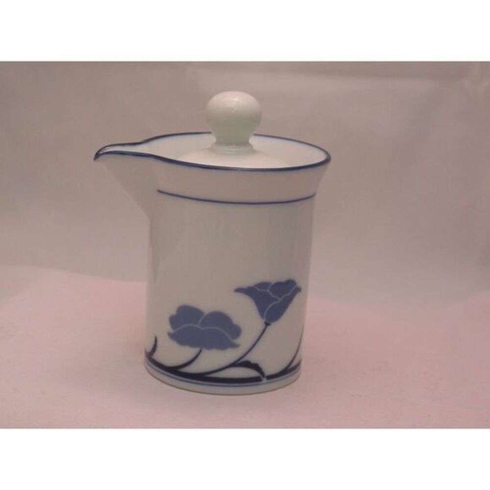 Dansk Tivoli Belles Fleurs Creamer w/ Lid Blue Flowers Milk Pitcher